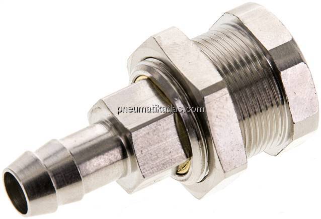 Abreißkupplungsdose (NW5) 9 (3/8")mm Schlauch, Messing vernickelt