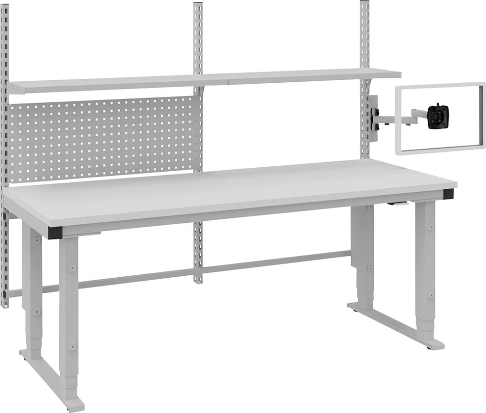 Systemtisch Multi4easy B2030xT800xH730-1320 mm Tischplatte Melamin elektr. verstellbar