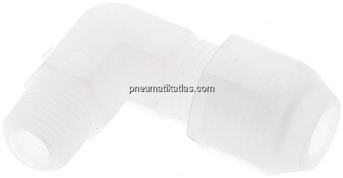 Winkel-Verschraubung R 1/8"-6x4mm, Polypropylen
