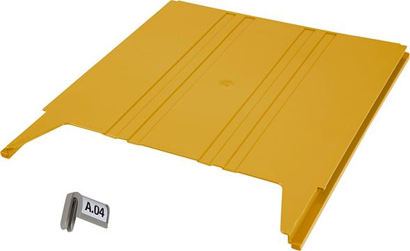 Ablagefach "Flat" 15 x 240 x 302 mm gelb