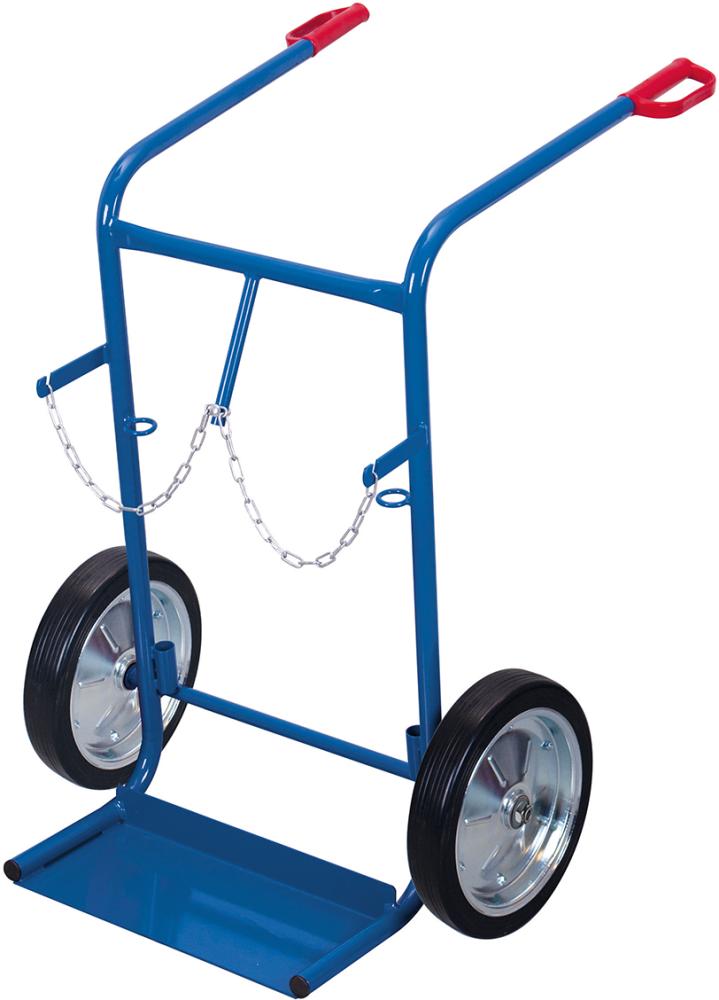 Stahlflaschenkarre 200 kg2x40-50 l Gummiräder VarioFit