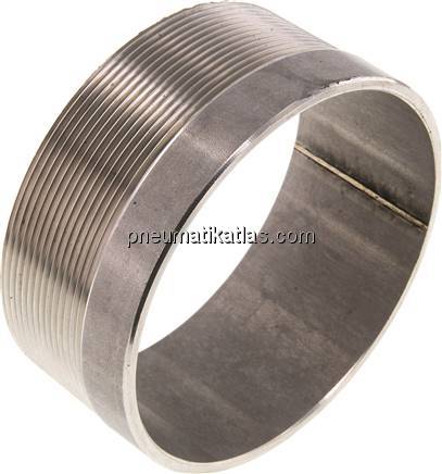 Anschweißnippel R 4"-50mm-114,3mm, 1.4571