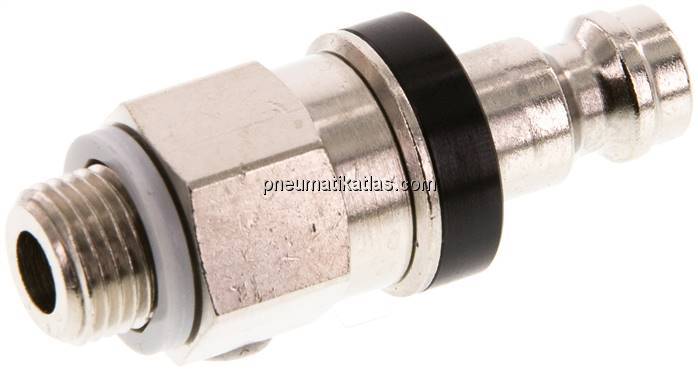 Kupplungsstecker (NW5) G 1/8"(AG), Messing vernickelt