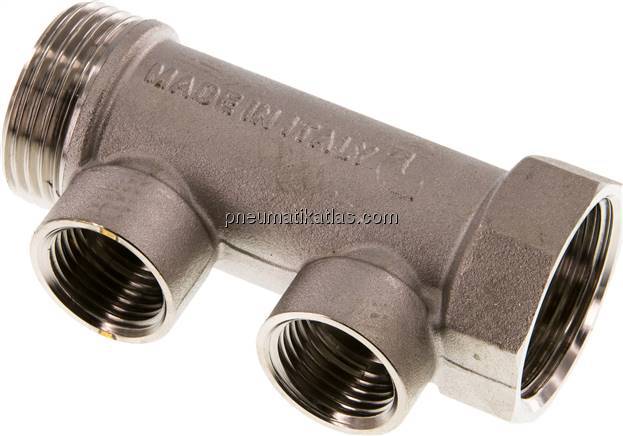 Verteilerrohr G 1"(IG/AG), Abgang 2x G 1/2" (IG)