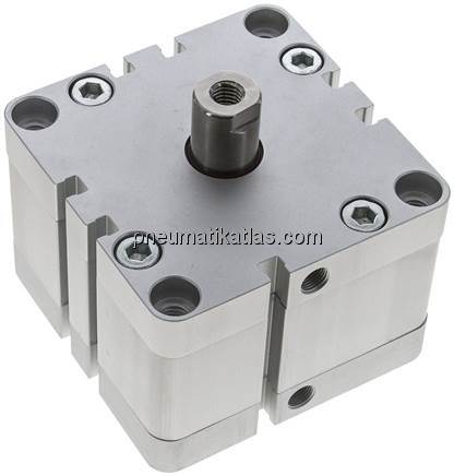 Kompaktzylinder, einfachwirkend, Kolben 80mm, Hub 15mm