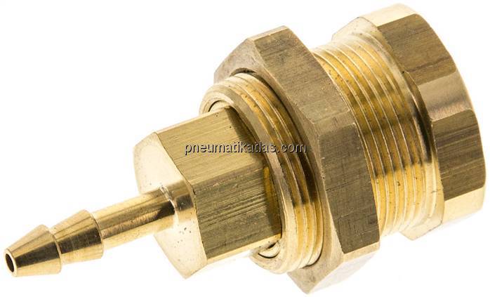 Abreißkupplungsdose (NW5) 4mm Schlauch, Messing