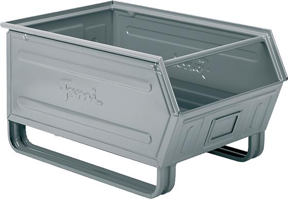 STAHLBEHÄLTER GR.5 GRAU RAL7000 MM B=450 T=700 H=390