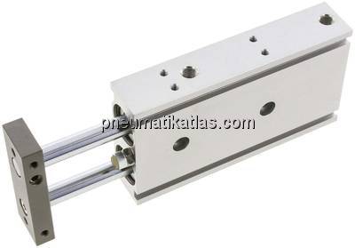 Doppelkolbenzylinder, Kolben 25mm, Hub 75mm