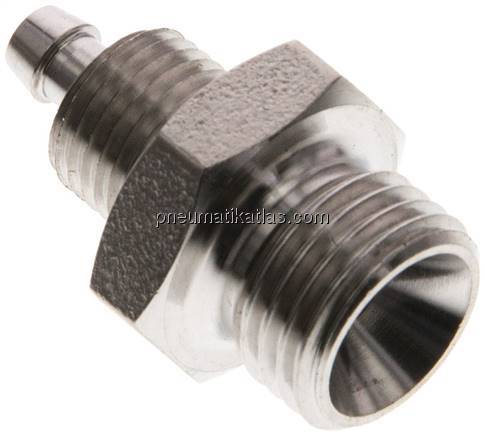 Gerades Gewindestück G 1/4"-6x4mm, 1.4571 ohne Mutter