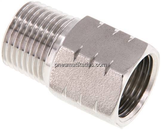 Reduziernippel R 1/2"(AG)-NPT 1/2"(IG), 1.4571