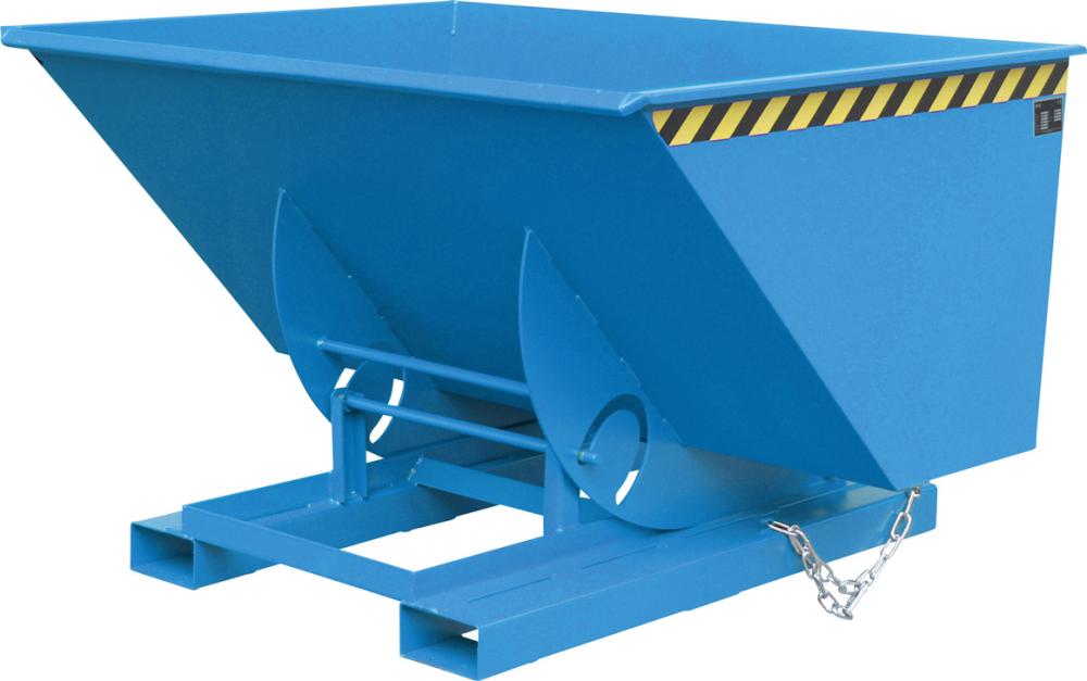 Kippbehälter AK 1500 l B2280xT1420xH1070 mm RAL5012 Tragkraft 1000kg mit Abrollsystem