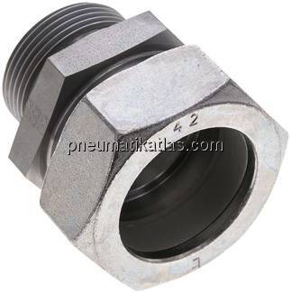 Gerade Schneidringverschr. G 1-1/4"-42 L (M52x2), Stahl verzinkt