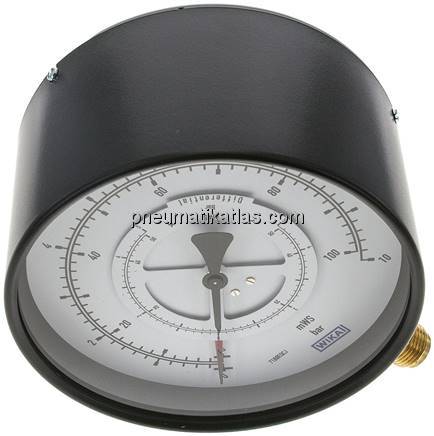 Differenzdruck-Manometer senkrecht, 160mm, 0 - 10 bar