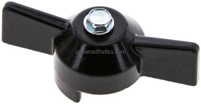 Kombigriff-schwarz, Größe 4, Knebel (Aluminium lackiert)