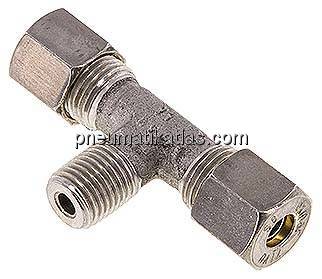 T-Schneidringverschraubung M 14x1,5 (konisch)-8 S (M16x1,5), Klemmring 1.4571 (N