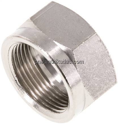 Überwurfmutter f. Schneidringverschr. 18 L (M26x1,5), Messing vernickelt