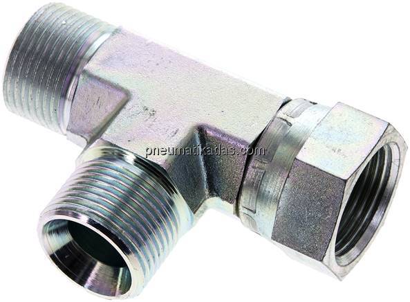 LTE-T-Stück, 60°-Kegel, G 3/4"(AG/IG), Stahl verzinkt