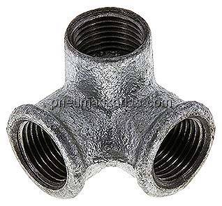 Winkelverteiler 3x Rp 1/2" (IG), Temperguss verzinkt