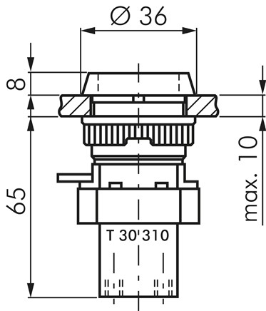 Zeichnung: 3/2-Wege Drucktasterventil