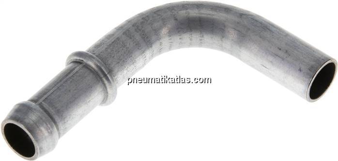 90°-Schlauchnippel Rohr 12, Schl. 11 - 12mm, Stahl verzinkt