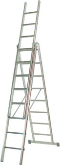 Allzweckleiter dreiteilig3x7 Sprossen HYMER