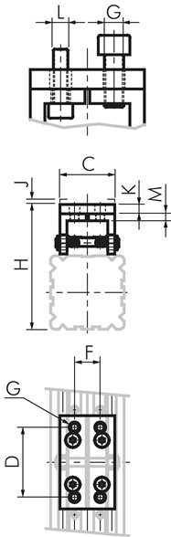 Zeichnung: schmale Pendelbrücke