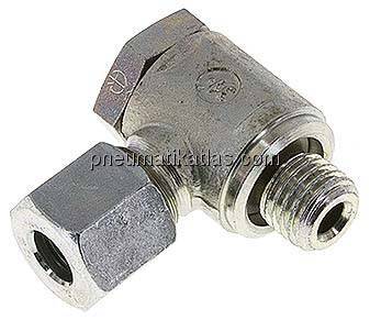 Winkel-Schwenkverschraubung M 12x1,5-8 L (M14x1,5), Stahl verzinkt