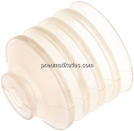 Balgsauger, 4,5-fach, P-Serie, Ø 41x20mm, Silikon (50A), transparent