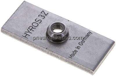 Anschweißplatte, Stahl blank, Baugröße 3, doppelt