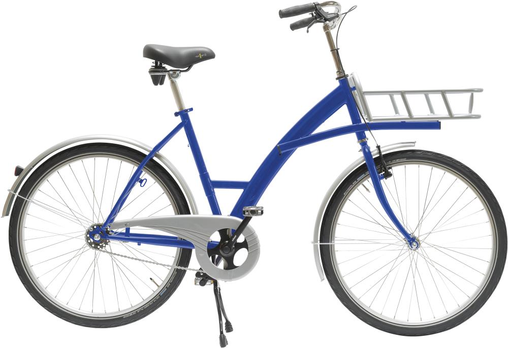 Transportfahrrad Modus blau mit Lastenträger
