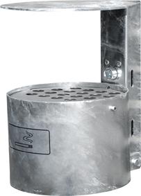 Rundascher m. Abdeckhaubeinkl.Aufkleber feuerverz.