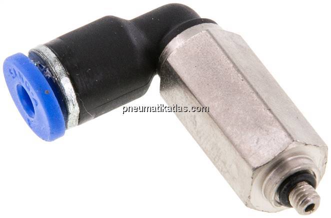 Winkel-Steckanschluss, lang M 3-3mm, IQS-Standard