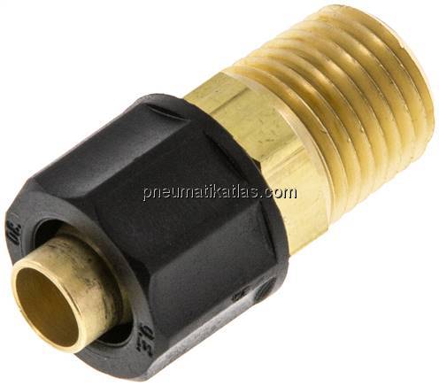 Gerade Verschraubung NPT 1/4"-10x8mm, Messing