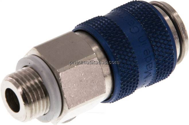 Kupplungsdose (NW5) G 1/8"(AG), Messing vernickelt