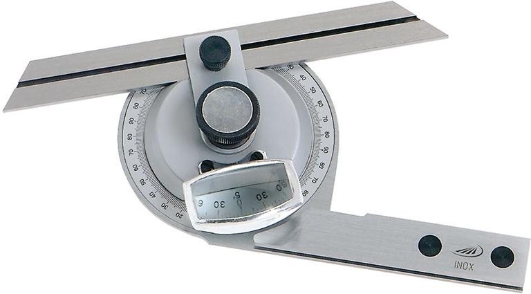Universal Winkelmesser RCr. Mit Lupe 150/200/300mm HP