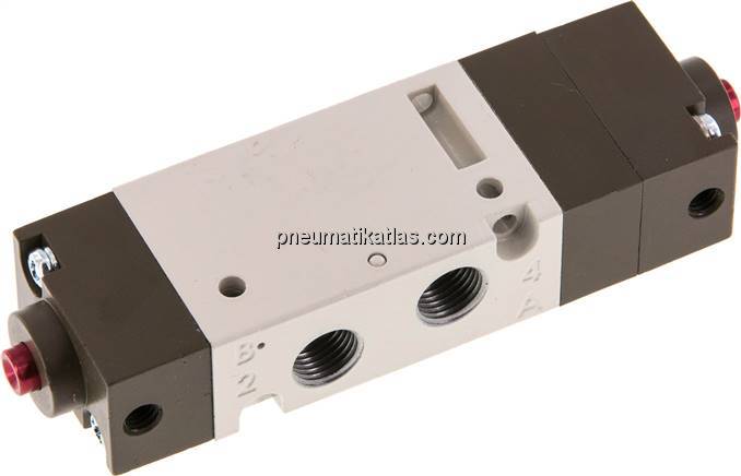 5/3-Wege Pneumatikventil, G 1/8", Mittelstellung entlüftet