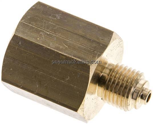 Manom.-Reduzierung G 1/4"(AG)-G 1/2"(IG). Messing, 41mm