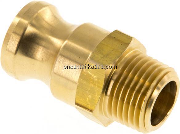 Kamlock-Stecker (F) R 1/2"(AG), Messing