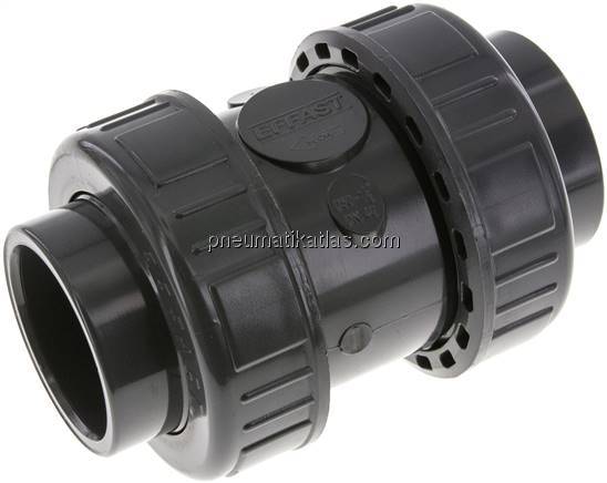 Klebemuffen-Rückschlagventil, PVC-U / EPDM, 50mm