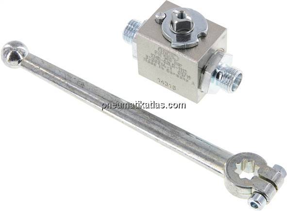 Hochdruck-Kugelhahn, Stahl, 8 L (M14x1,5), 0 - 315bar