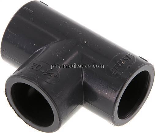Klebemuffen-T-Stück, PVC-U, 20mm