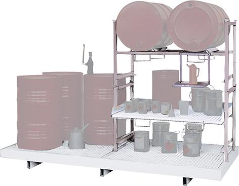 Stapelregale für Auffangwanne STR-G feuerverz.