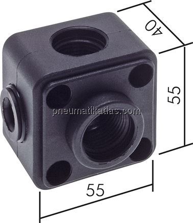 Exemplarische Darstellung: Wanddose, Luftweiche, V