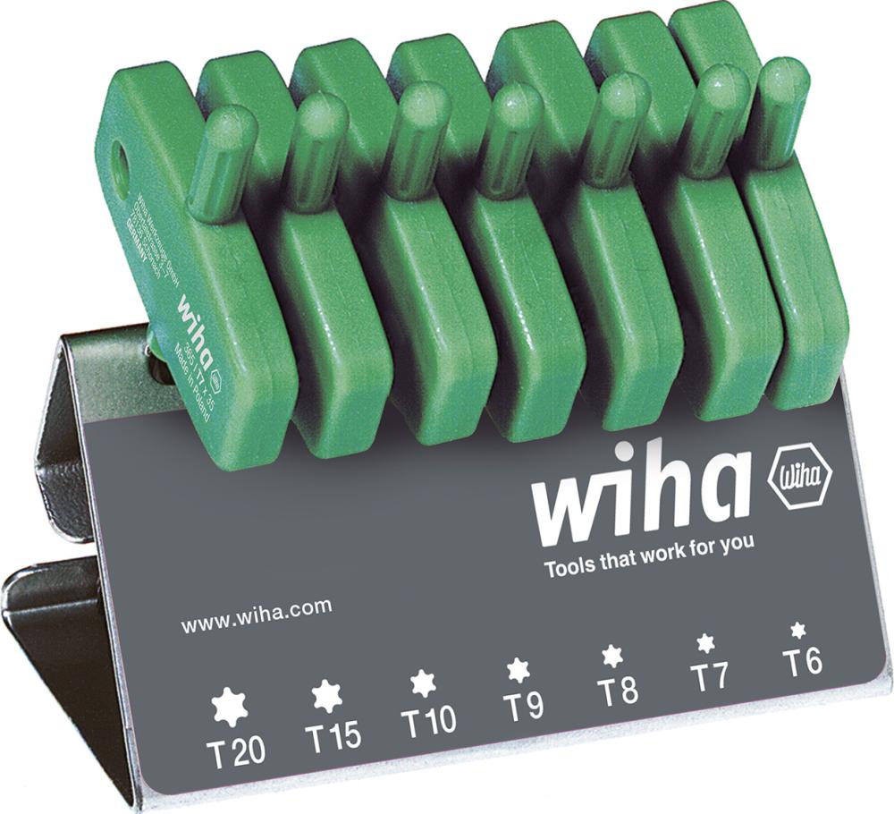 Schraubendreher-Satz mit Schlüsselgriff im StänderT6-T20 Wiha