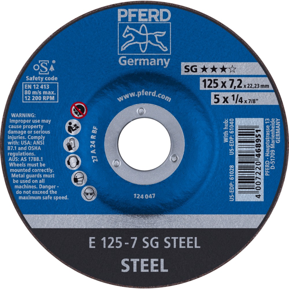 Schruppscheiben E 125-7 SG STEEL
