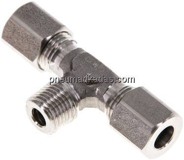 T-Schneidringverschraubung M 10x1 (konisch)-6 LL (M10x1), 1.4571