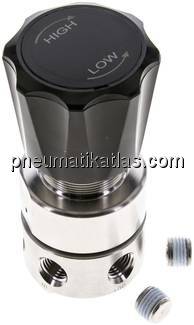 Hochdruck-Druckminderer, NPT 1/4", 0,1 - 7 bar, 1.4404