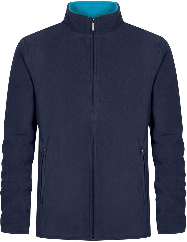 Fleecejacke, navy-aqua, Gr.3XL