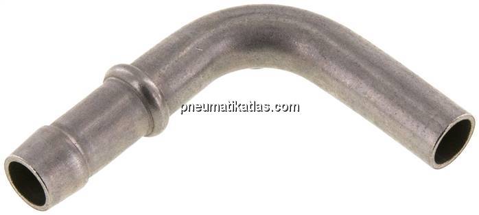 90°-Schlauchnippel Rohr 10, Schl. 9 - 10mm, 1.4301
