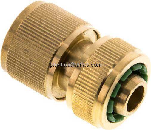 Kupplungsdose Schlauch 13 (1/2")mm, Messing, mit Wasserstopp